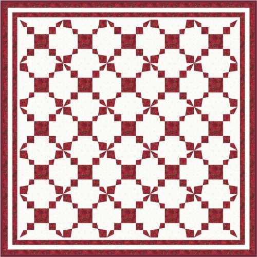 Red and White 2 Block Quilts 82