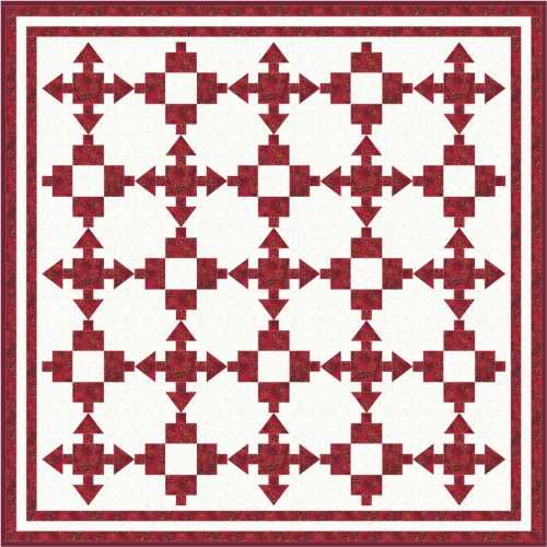 Red and White 2 Block Quilts 105