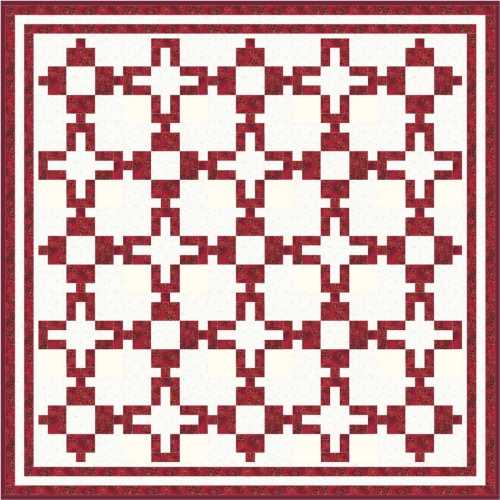 Red and White 2 Block Quilts 110